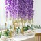 6Pcs Purple Wisteria Hanging Flowers 48" Silk Wisteria Artificial Flowers